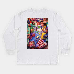 80s Girls Starter Pack Kids Long Sleeve T-Shirt